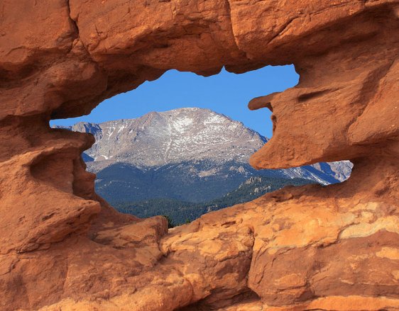 Pikes Peak, as seen from Garden of the Gods