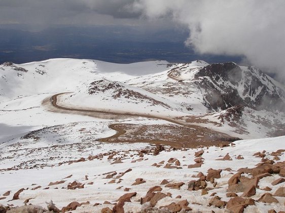 View from near the summit of Pikes Peak