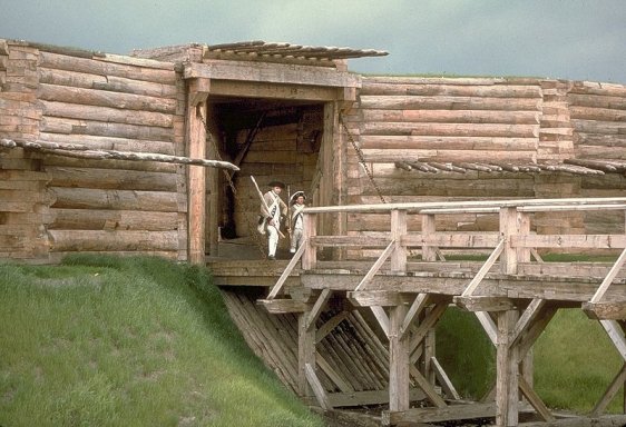 Reenactment at reconstructed Fort Stanwix