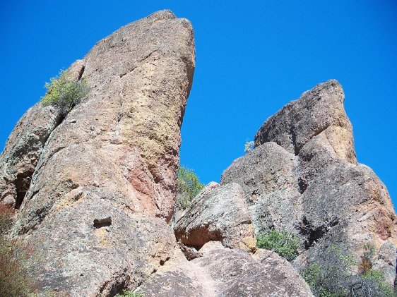 Rock formations at Pinnacles National Monument