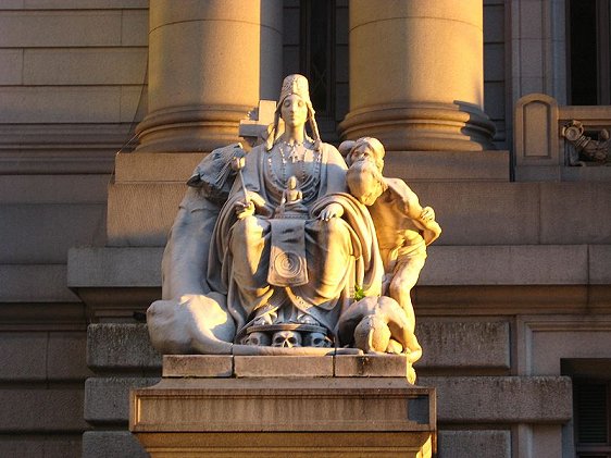 Sculpture on the north side of the Custom House