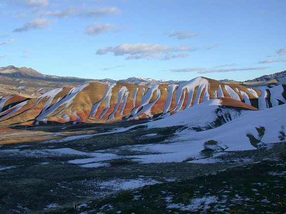 Snow on the Painted Hills