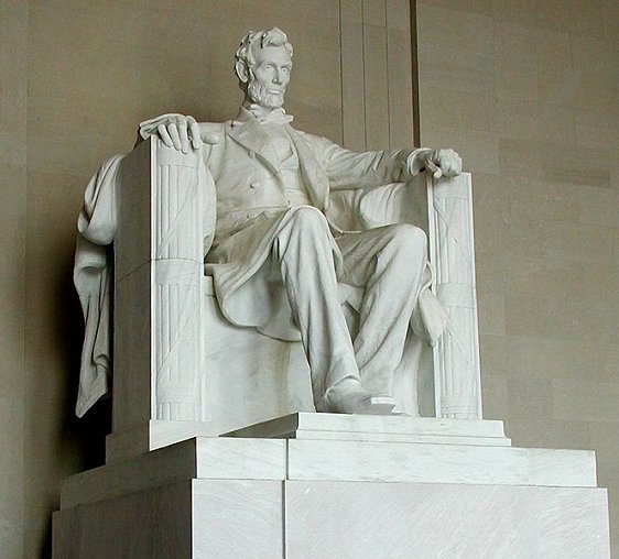 Statue of Abraham Lincoln at the Lincoln Memorial