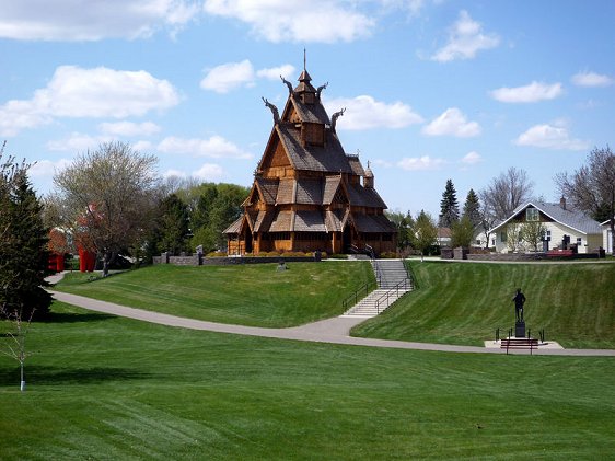 Stave Church, Scandinavian Heritage Park, Minot, North Dakota