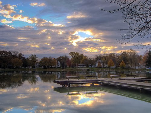 Sunrise at Five Island Lake, Emmetsburg, Iowa