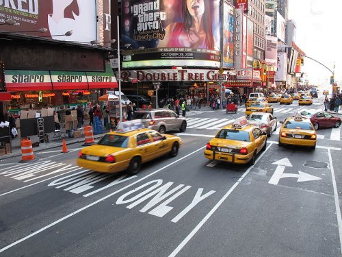 Taxis in Manhattan