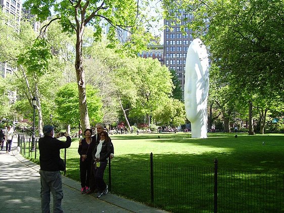 Tourists at Madison Square Park, New York City