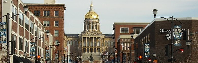 View of Des Moines with the Iowa State Capitol