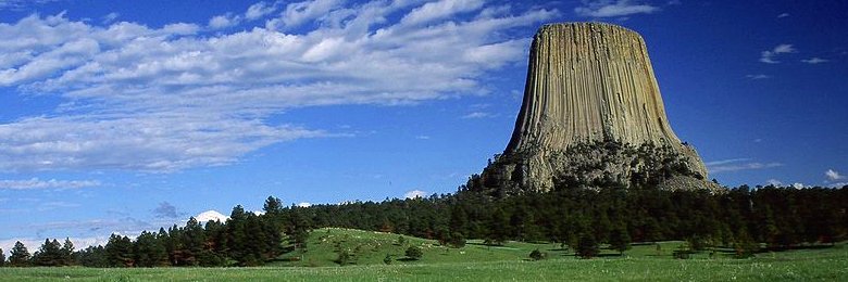 Wyoming, View of Devils Tower, Wyoming