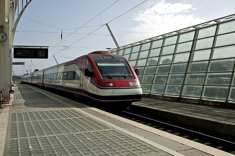 High speed train at Gare do Oriente, Lisbon