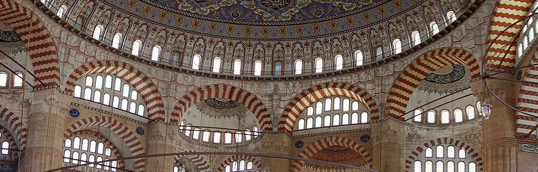 Interior of Selimiye Mosque, Edirne, Turkey