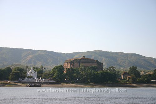 Mingun Pagoda as seen from the Ayeyarwady River