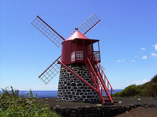 Mistério de São Jaão windmill, Pico Island, the Azores, the Azores