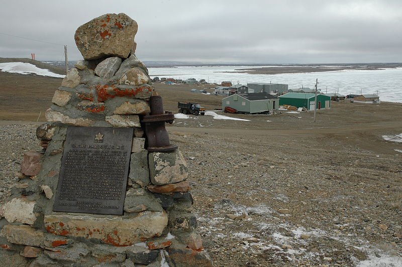 A cairn at Sachs Harbour, Northwest Territories