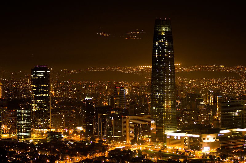 Santiago de Chile at night