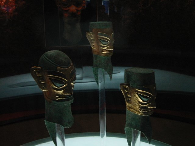 Sanxingdui Masks, Sanxingdui Museum, Sichuan