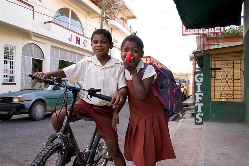 School children in San Ignacio, Belize