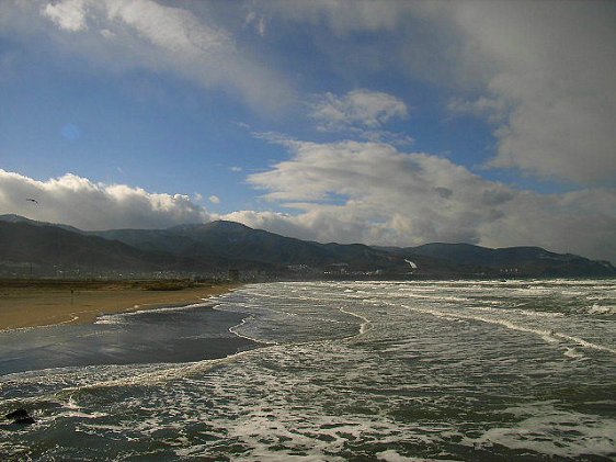 SSea of Japan at the west coast of Ishikari Gulf, Otaru, Hokkaido