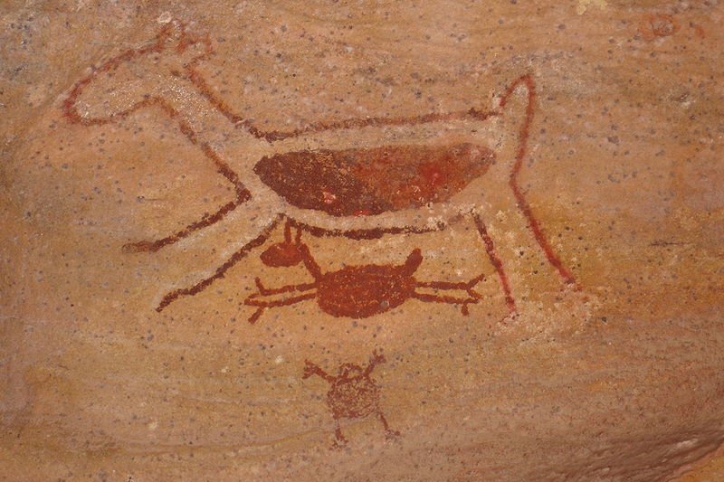 Rock painting at the Serra da Capivara National Park