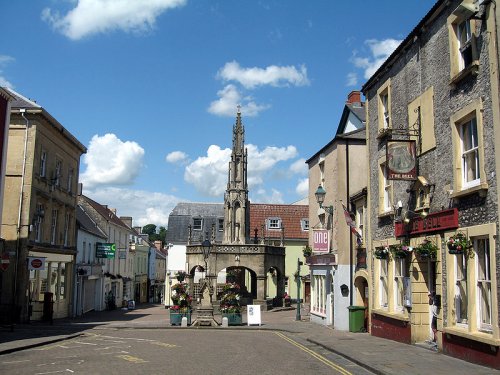 Shepton Mallet marketplace in Somerset