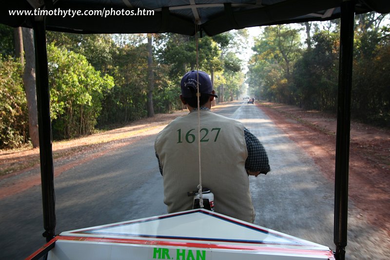 Riding a tuk tuk in Siem Reap