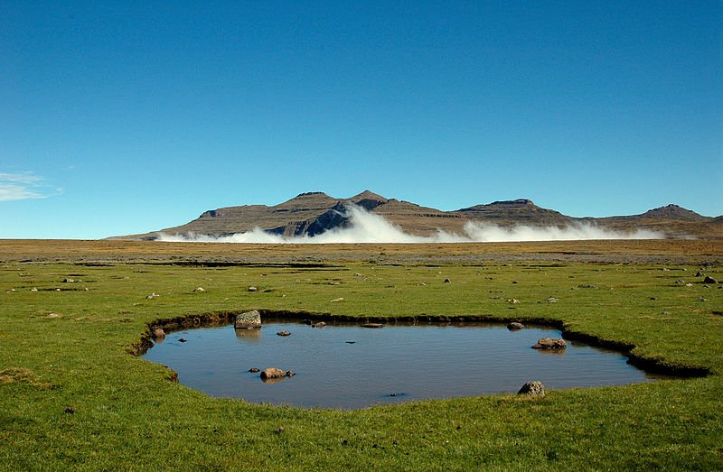 View of the mountains of South Africa from Lesotho