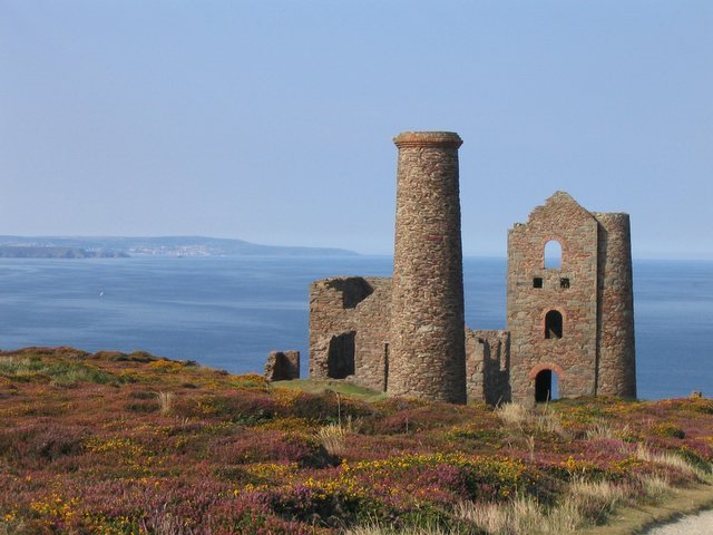 The old tin mine of St Agnes in Cornwall