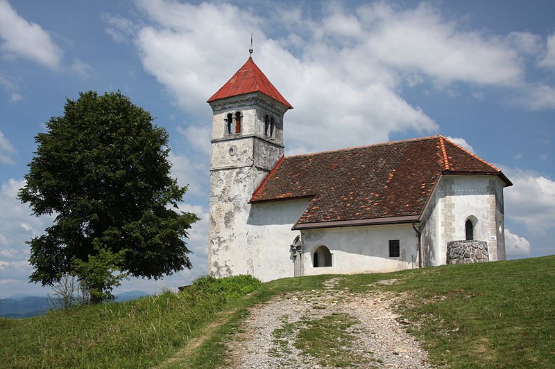 St Ana Church, on hill above Podpeč, Slovenia