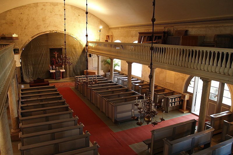 The interior of St Lawrence's Church, Kuressaare