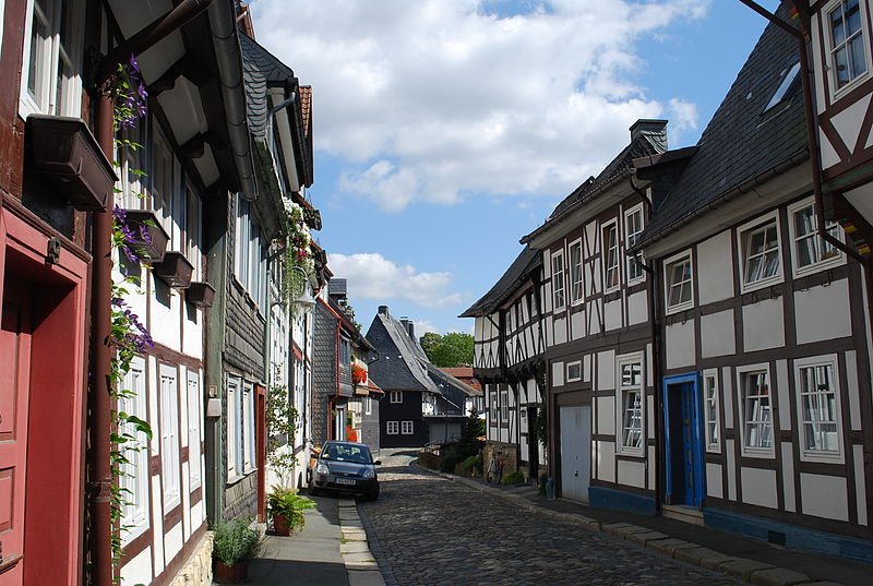 Cobblestone street in Goslar