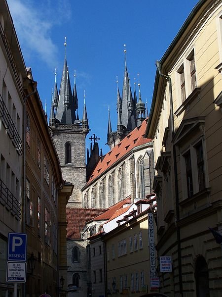 Street of Prague, with Our Lady in front of Tỳn Church