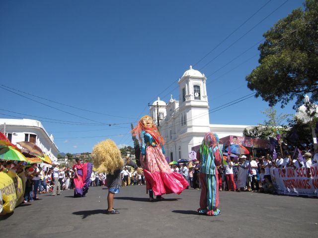 Street procession near the Cathedral of Matagalpa