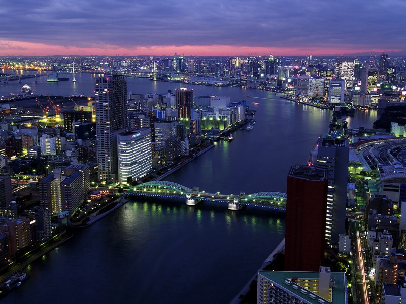 Sumida River at dusk