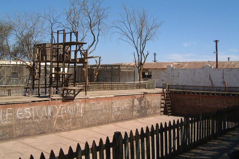 Swimming pool at Humberstone Saltpeter Works, Chile