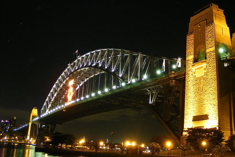 Sydney Harbour Bridge at night