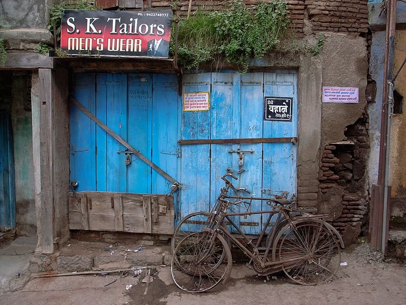 A men's tailor in Nashik, India