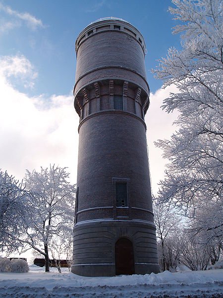 Tartu Water Tower built in the 1950s at the railway station