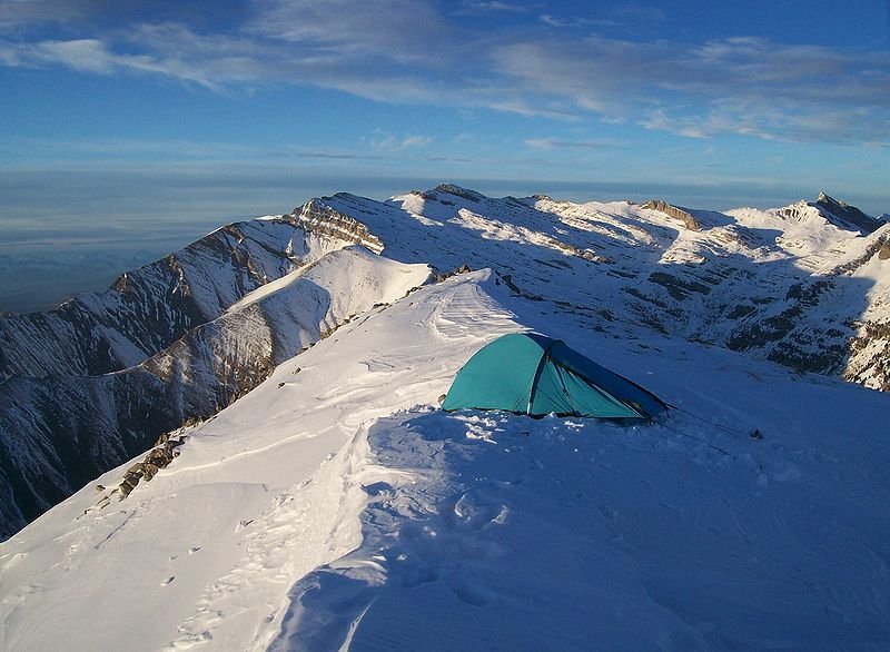 Camping at Tête de l'Estrop in the French Alps