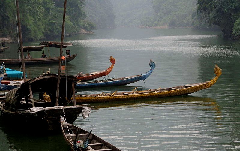 Boats at the Three Gorges area