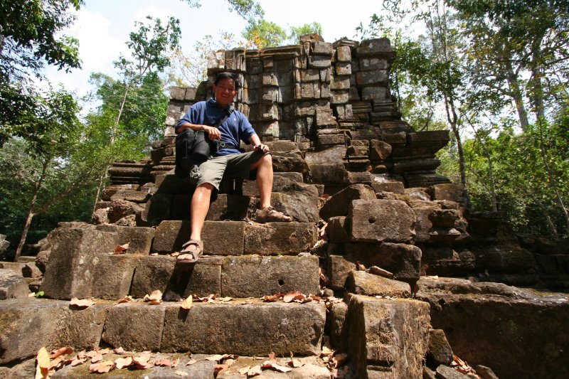 Tim at the ancient Angkor ruins of Mangalartha
