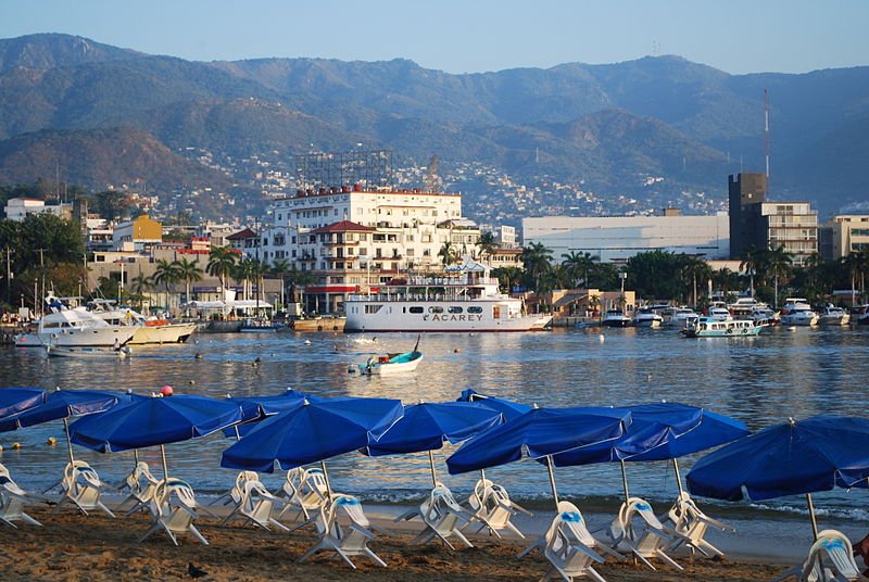 View of Acapulco from Tlacopanocha Beach