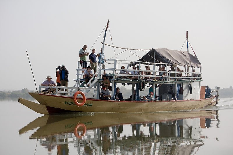 Tourist boat on the Gambia River