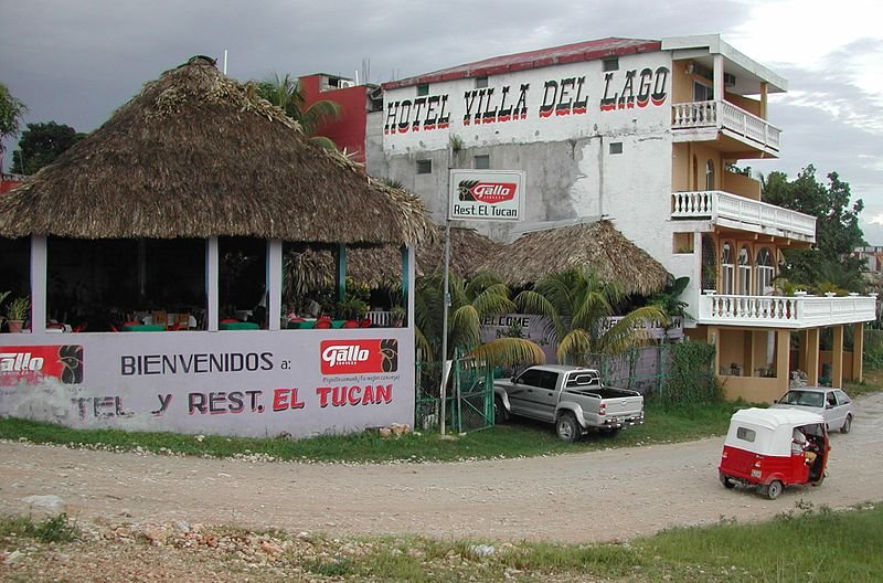 Town architecture of Flores, Guatemala