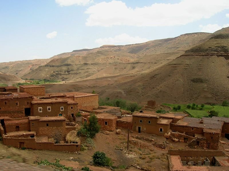 Town in the Atlas Mountains in Morocco