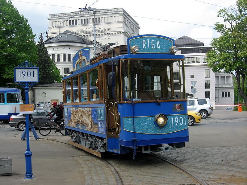 A tram in Riga