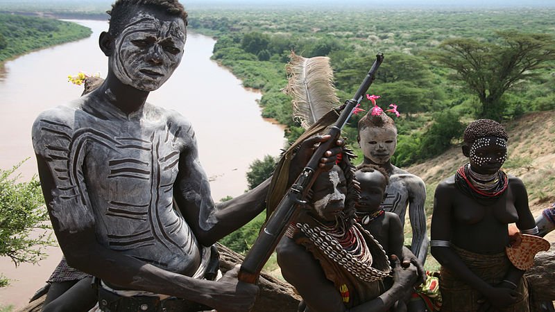 Tribesmen of the Omo River Valley
