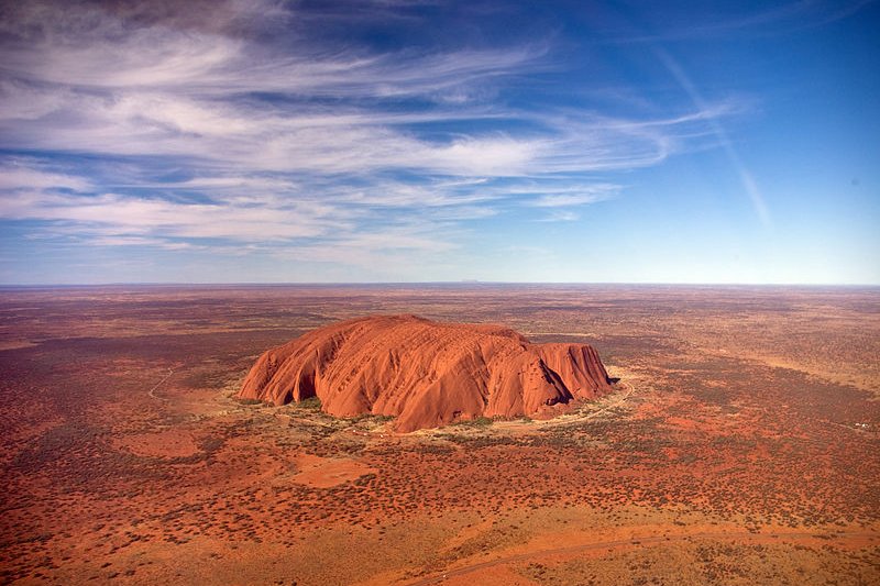 Uluru from helicopter