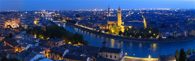 Verona, Italy, as seen from Castel San Pietro