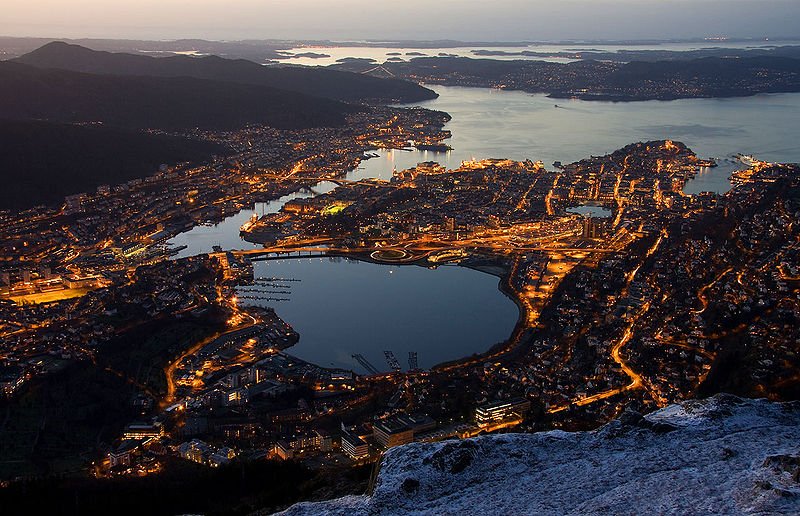 View of Bergen from Mount Ulriken