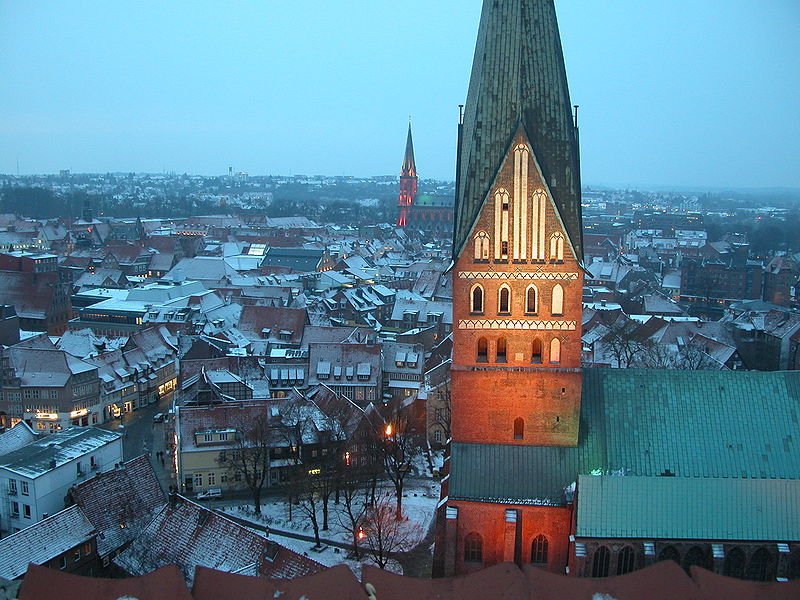 View of Lüneburg from its water tower (Wasserturm)